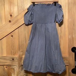 Who what wear blue smocked dress